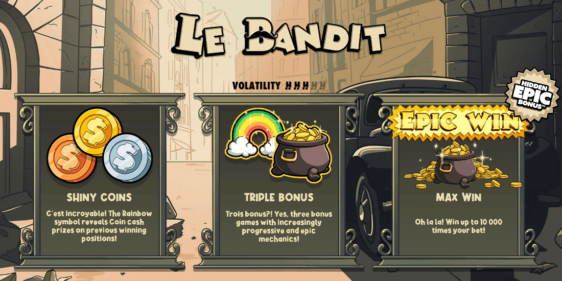 Machine a sous Le Bandit bonus